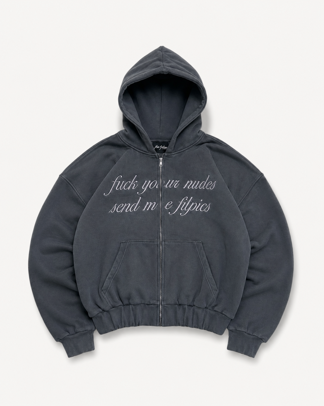 Herisson Fit Pic Zip-up Hoodie Grey (XS/S/M)