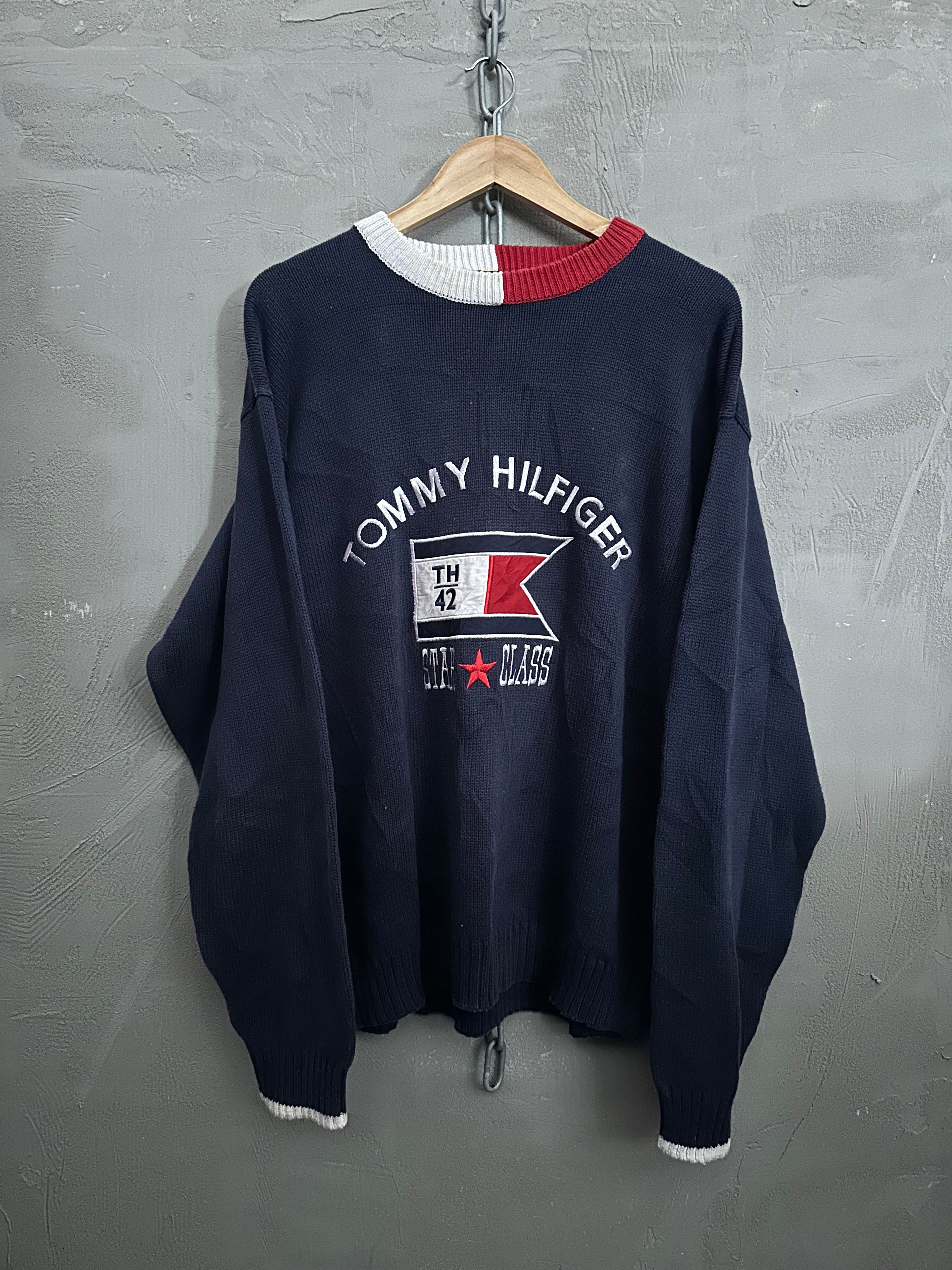 90s Tommy Hilfinger Knit Sweter (L-XL)