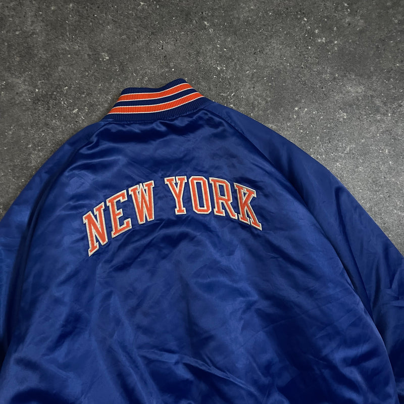 90s Vintage Nike Satin Varsity Jacket New York Knicks (XXL)