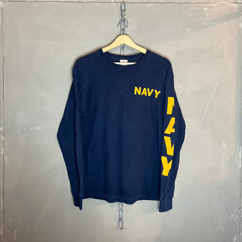 Navy Vintage T-Shirt Longsleeve