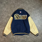 90s Nike Varsity Jacket St.Louis Rams (L)