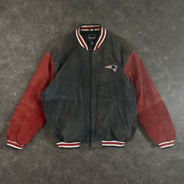 Patriots Full Suede Leather Jacket (L)