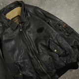 Redskins Full Leather Jacket (XL)