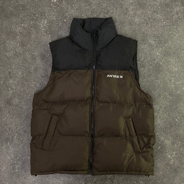 Avirex Puffer Vest Black Mocha (M/L/XL/XXL)