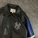 New York Yankees Full Leather Jacket  (L-XL)