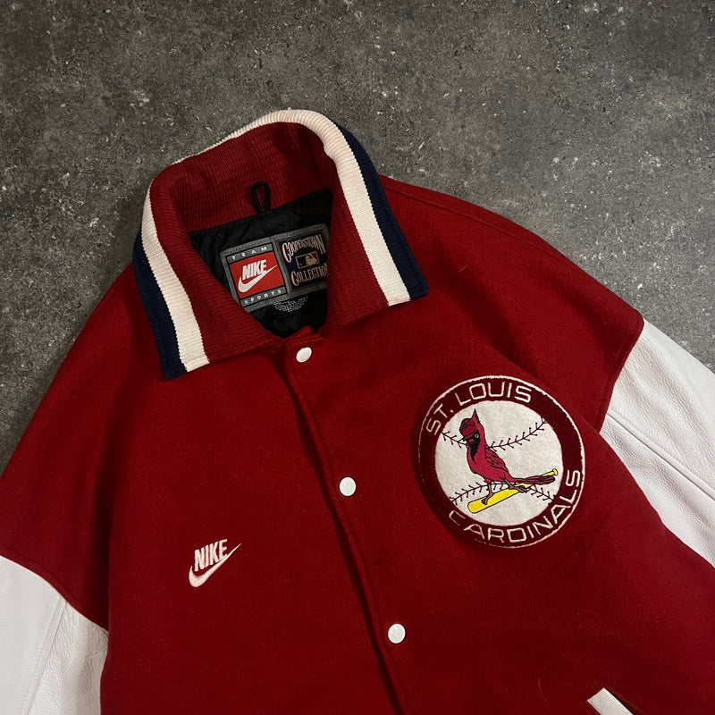 90s Vintage Nike Varsity Jacket St.Louis Cardinals (XXL)