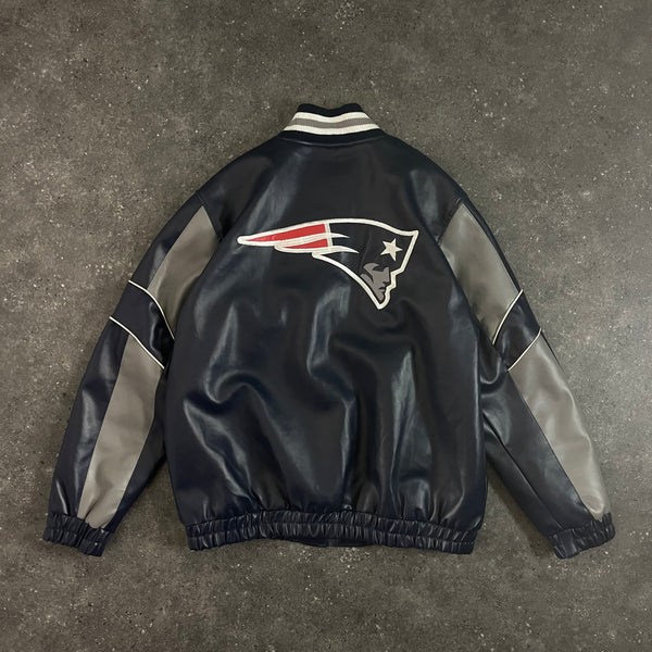 Patriots Full Leather Jacket (XL)