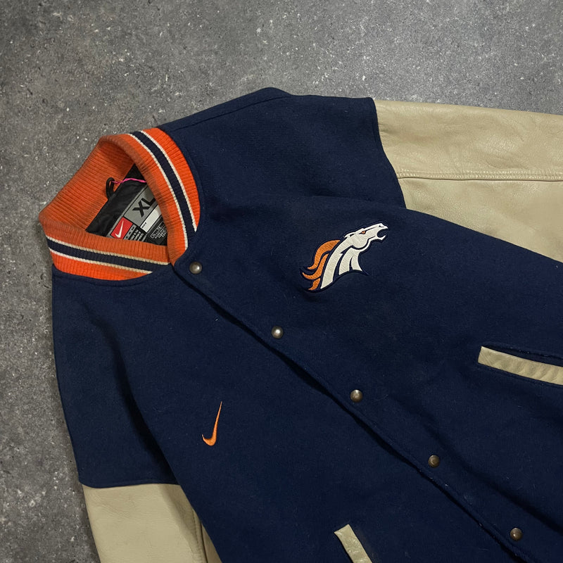 90s Vintage Nike Varsity Jacket Denver Broncos (XL)