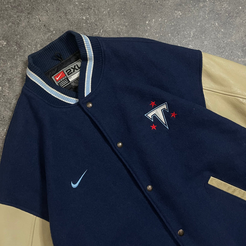90s Vintage Nike Varsity Jacket Tennessee Titans (XXL)