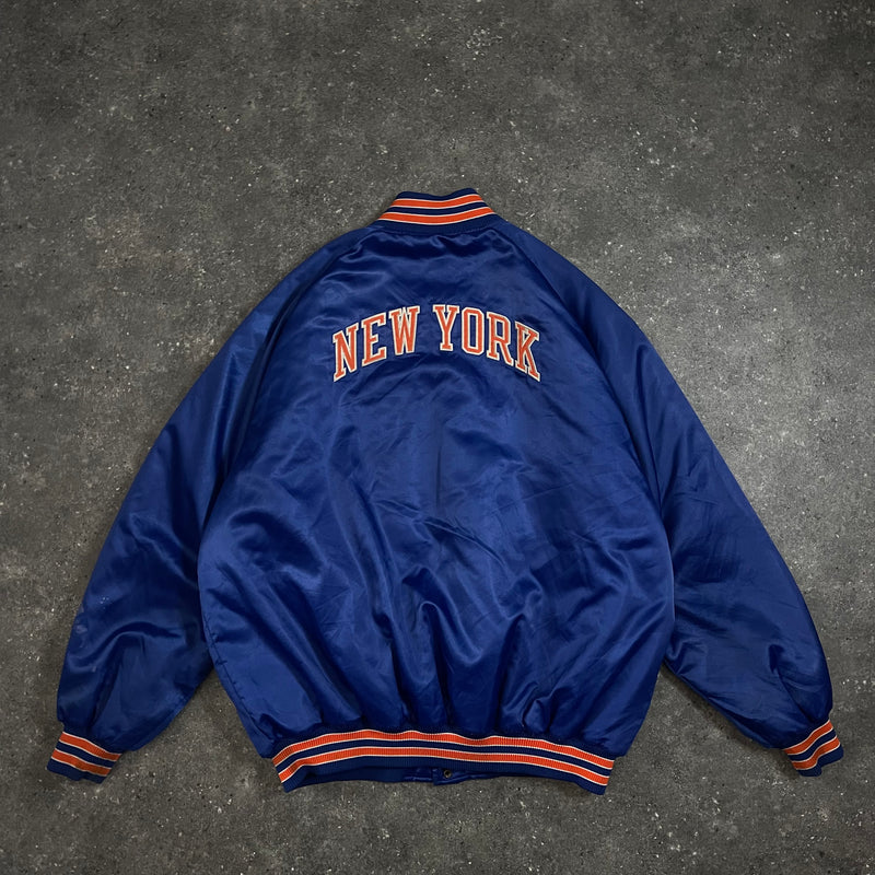 90s Vintage Nike Satin Varsity Jacket New York Knicks (XXL)