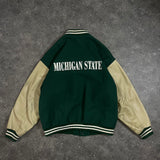 90s Vintage Nike Varsity Jacket Michigan State University (XL)