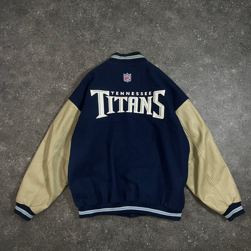 90s Vintage Nike Varsity Jacket Tennessee Titans (XXL)