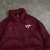 90s Vintage Nike Puffer Jacket Virginia Tech University (M)