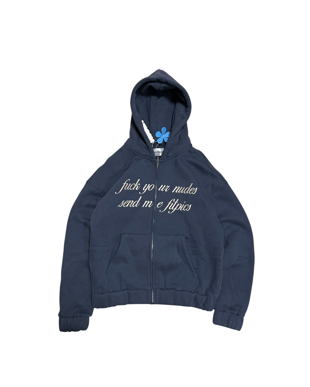Herisson Fit Pic Zip-up Hoodie Navy (XS/S/M)