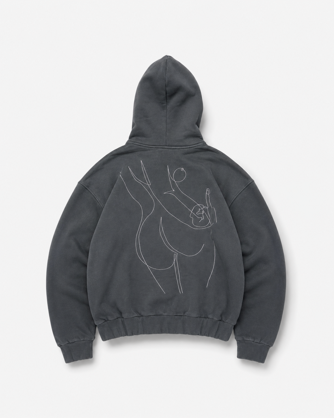 Herisson Fit Pic Zip-up Hoodie Grey (XS/S/M)