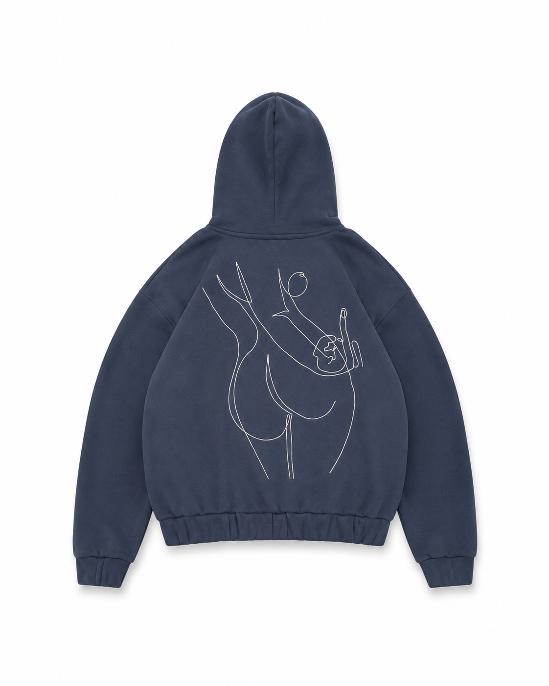 Herisson Fit Pic Zip-up Hoodie Navy (XS/S/M)