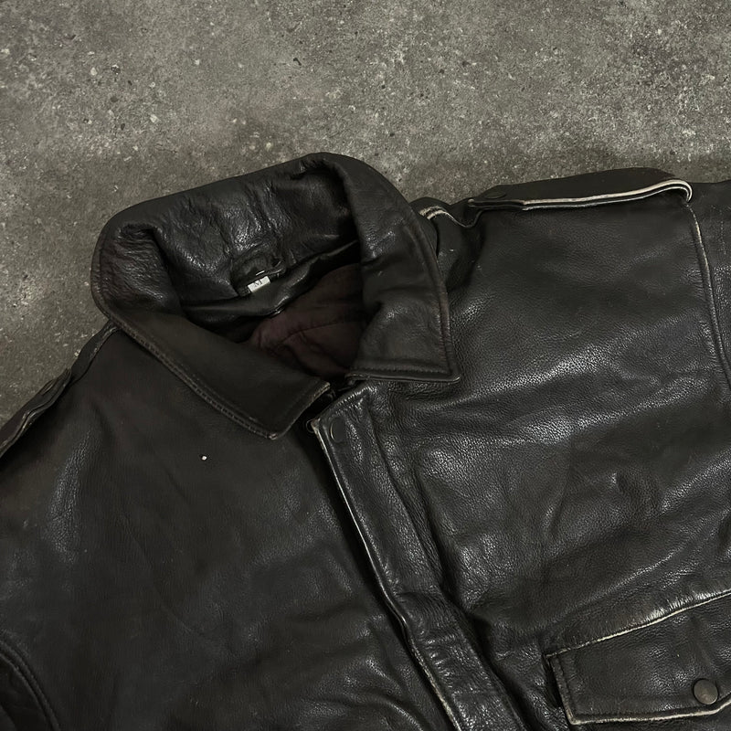 Aviator Full Leather Jacket (M)
