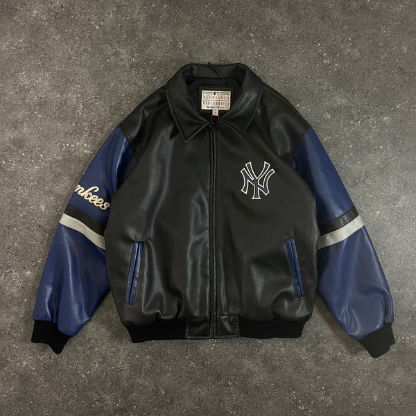 New York Yankees Full Leather Jacket  (L-XL)