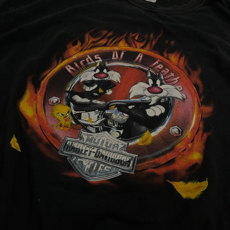 90s Loney Tunes Vintage Harley Davidson T-Shirt (XL-XXL)